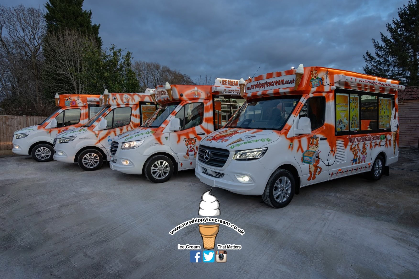 Corporate ice cream van hire by Mr Whippy Ice Cream for an office event.